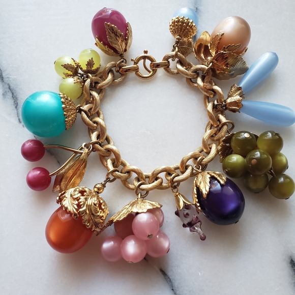 Vintage 1950s era Napier Tropicana charm bracelt